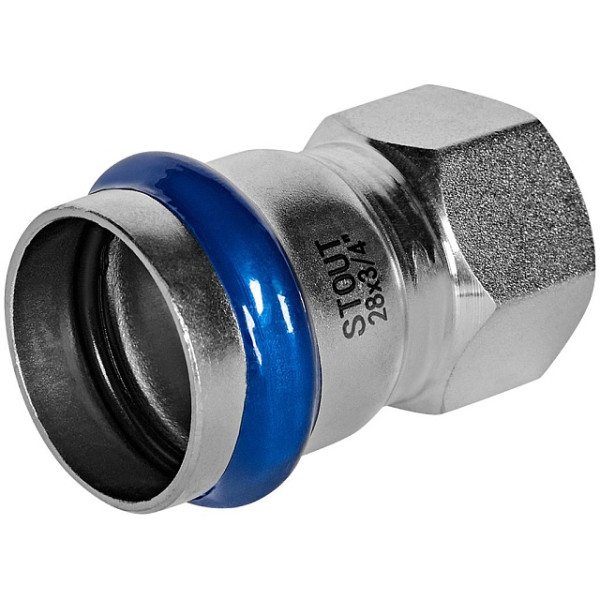 Переход 28х3/4"В Stout SSS-2022 ВПр-ВР (нерж.ст., пресс) SSS-2022-002834