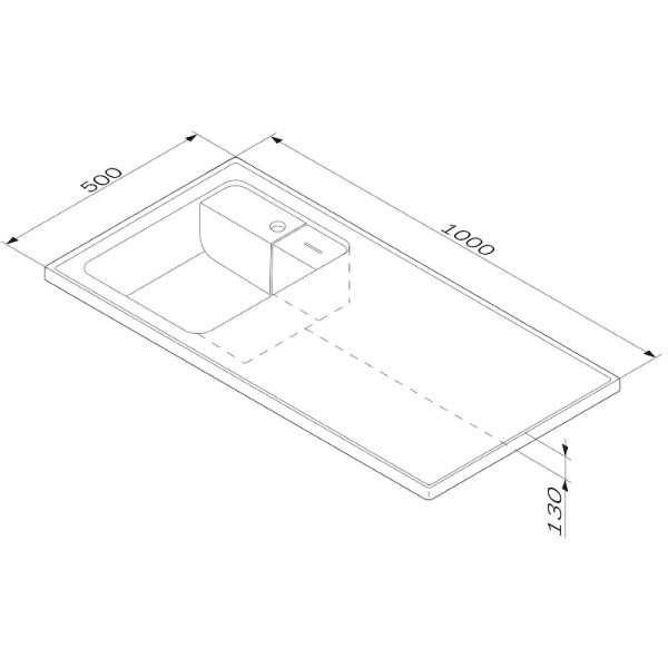 Раковина над стиральной машиной AM.PM X-Joy 100x50 левая (M85AWPL1001WG)