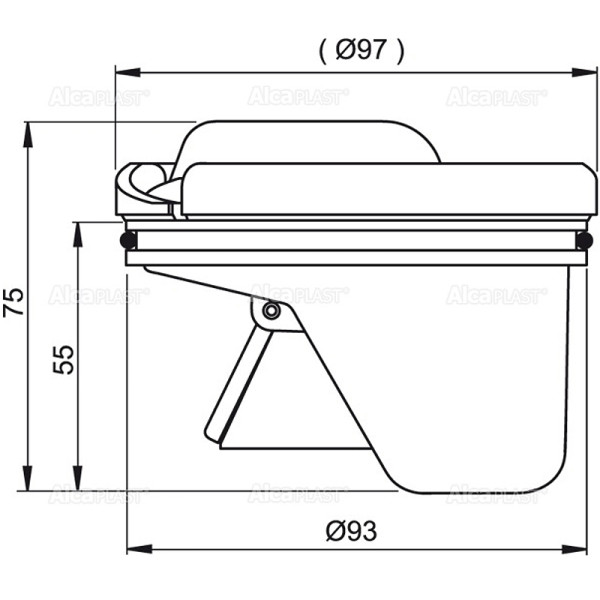 Гидрозатвор комбинированный Alcaplast SMART (APV0020) Гидрозатвор комбинированный Alcaplast SMART (APV0020)