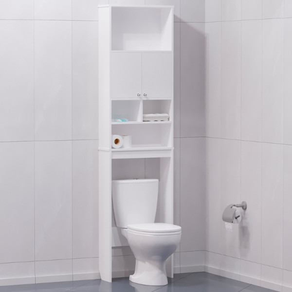 Стеллаж Melodia Универсал полки и дверцы 55 белый (MFR80057WT)