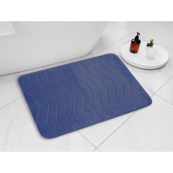 Коврик для ванной Melodia DOLCE флисовый 50х80 тёмно-синий (MK407) Коврик для ванной Melodia DOLCE флисовый 50х80 тёмно-синий (MK407)