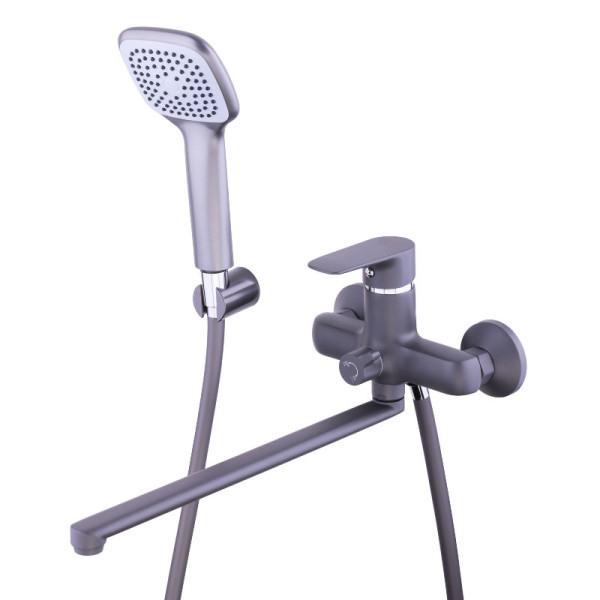 Смеситель для ванны и душа Melodia della vita Moderno оружейная сталь (MDV35141gt) Смеситель для ванны и душа Melodia della vita Moderno оружейная сталь (MDV35141gt)