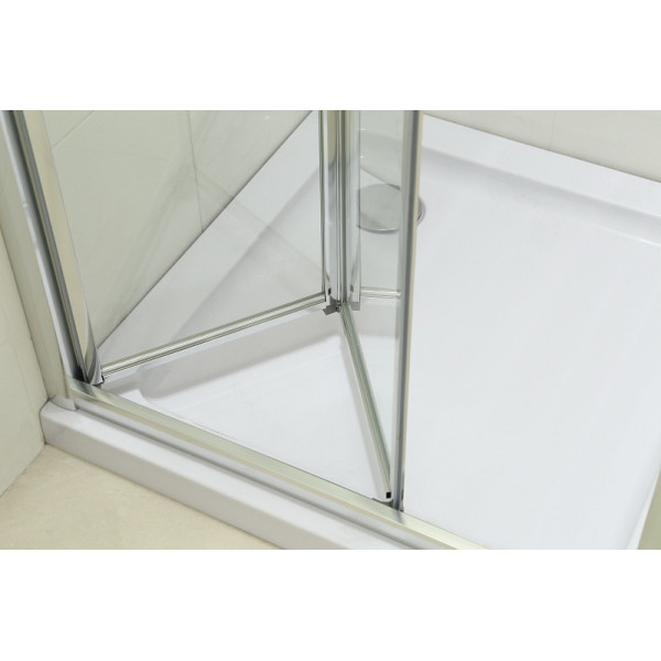 Душевой уголок BandHours Snow/Side/Rectangular 810 80х100 поддон в комплекте, стекло прозрачное, профиль хром Душевой уголок BandHours Snow/Side/Rectangular 810 80х100 поддон в комплекте, стекло прозрачное, профиль хром