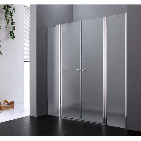 Душевая дверь Cezares Elena 240x195 стекло матовое рифленое, профиль хром (ELENA-W-B-22-240-P-Cr)