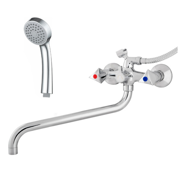 Смеситель для ванны и душа Melodia Dinatro Rus с душевым гарнитуром (MDV40141R0) Смеситель для ванны и душа Melodia Dinatro Rus с душевым гарнитуром (MDV40141R0)