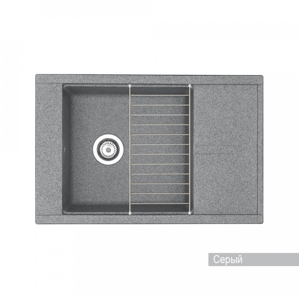 Мойка для кухни врезная Aquaton Делия 78 516x787x218 серый (1.A715.1.32D.E23.0) Мойка для кухни врезная Aquaton Делия 78 516x787x218 серый (1.A715.1.32D.E23.0)