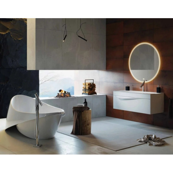 Зеркало Aqwella Circle 1000x1000x40 слоновая кость с патиной (CIR0210)