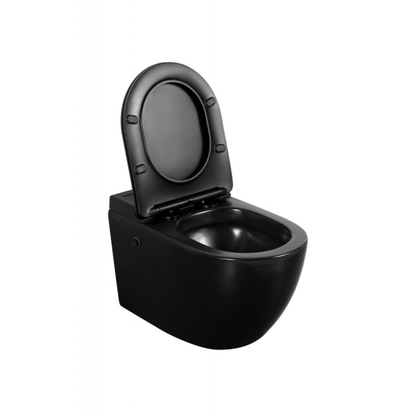 Унитаз подвесной Abber Bequem 360x580x380 черный матовый (AC1108PMB)