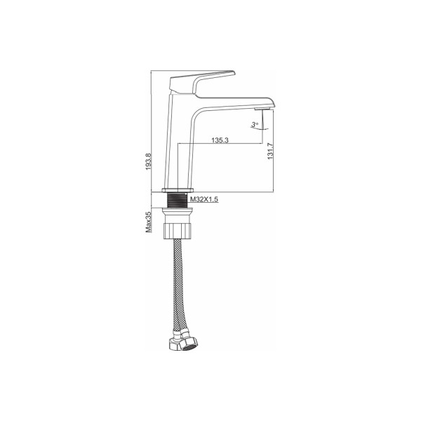 Смеситель для раковины Maxonor (MN1172)