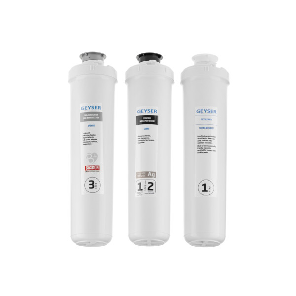 Комплект сменных картриджей для Гейзер Оптима (для мягкой воды) (50123)