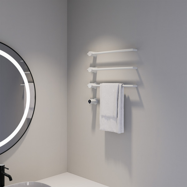 Полотенцесушитель электрический Abber Charme 520x495 белый матовый (AH4003MW) Полотенцесушитель электрический Abber Charme 520x495 белый матовый (AH4003MW)