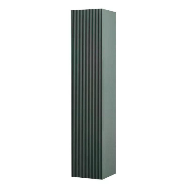 Шкаф подвесной Cezares Uno 330x300x1600 с фрезерованной ручкой с торца фасада с одной распашными дверцей доводчиками с двумя полками еловый матовый (U Шкаф подвесной Cezares Uno 330x300x1600 с фрезерованной ручкой с торца фасада с одной распашными дверцей доводчиками с двумя полками еловый матовый (U
