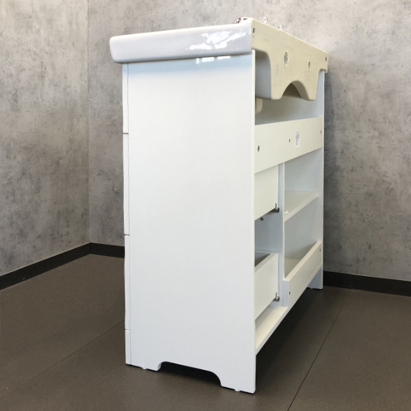 Тумба напольная Comforty Рига 875x880x510 дуб сонома матовый с раковиной (00-00001551)