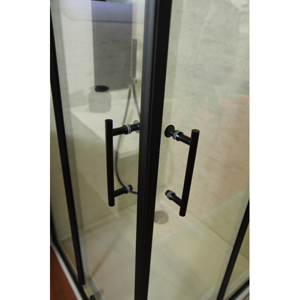 Душевой уголок Cezares Eco 100x100x190 стекло прозрачное, профиль черный (ECO-O-A-2-100-C-NERO) Душевой уголок Cezares Eco 100x100x190 стекло прозрачное, профиль черный (ECO-O-A-2-100-C-NERO)