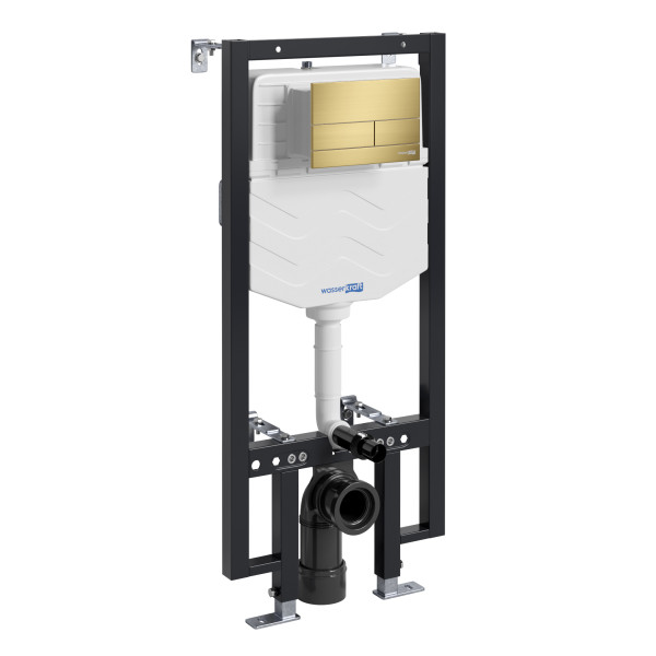 Инсталляция для унитаза WasserKRAFT Vils с клавишей смыва золото матовое (56TLT.010.ME.MG04)