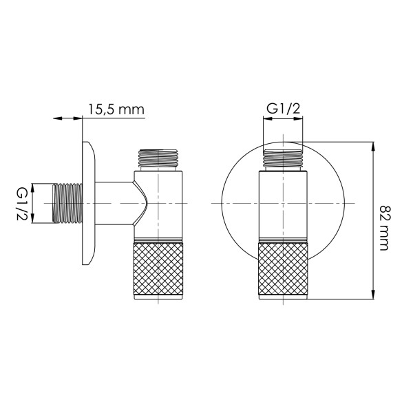 Вентиль угловой WasserKRAFT белый (A366)
