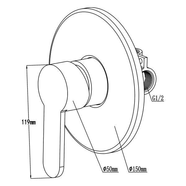 Смеситель для душа Swedbe Platta встраиваемый с душевой гарнитурой хром (5532) Смеситель для душа Swedbe Platta встраиваемый с душевой гарнитурой хром (5532)