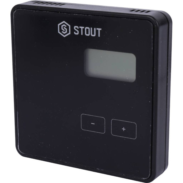 Терморегулятор Stout беспроводной комнатный двухпозиционный ST-294v2, черный (STE-0101-029422)