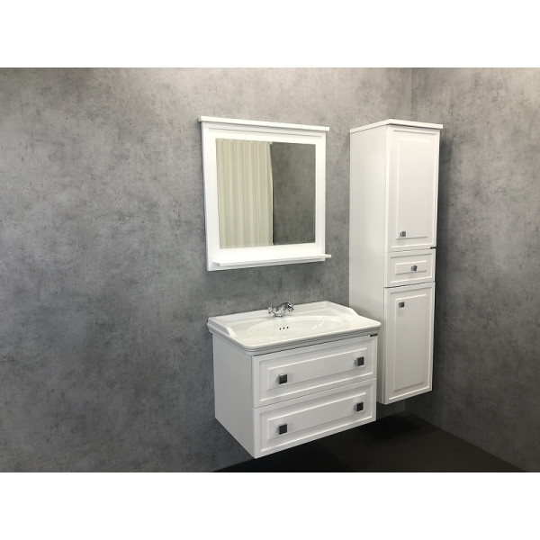 Зеркало Comforty Феррара 800x120x770 белый глянцевый (00004151059)