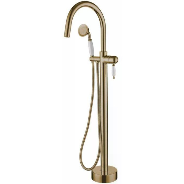 Смеситель напольный Boheme Medici бронзовый с душевым комплектом (309)