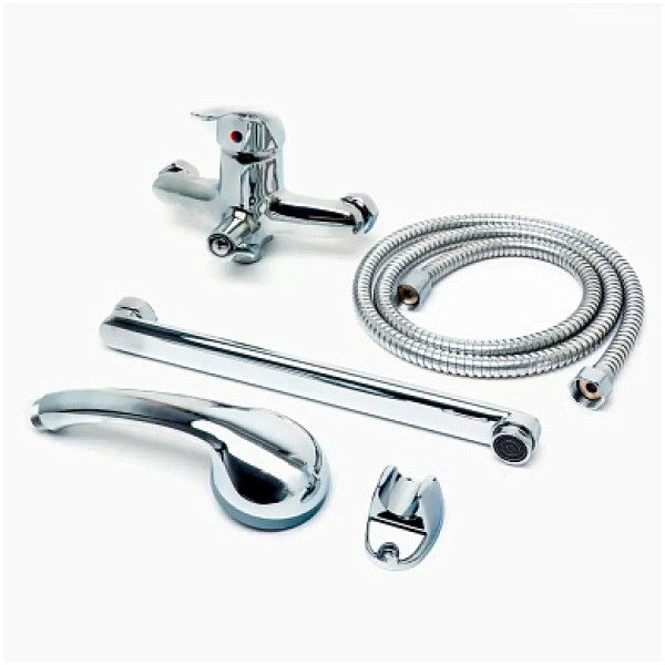 Смеситель для ванны и душа S22-021 хром, плоский излив 300 мм Ligeya (S22-021 Ligeya) Смеситель для ванны и душа S22-021 хром, плоский излив 300 мм Ligeya (S22-021 Ligeya)