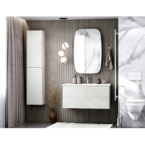 Тумба-умывальник Aquaton Сохо 100 Белый глянец/1WH501627 РаковинаЭлина 100 (1A2582K2AJ010)