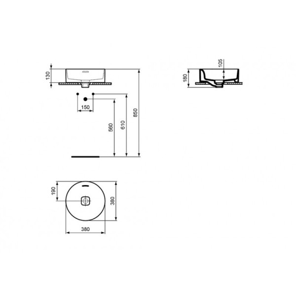 Раковина накладная Ideal Standard Strada II (T292901)