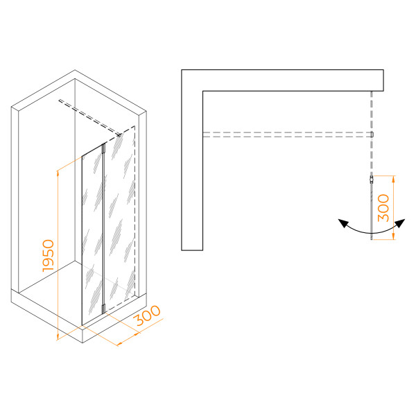 Душевая перегородка RGW Z-070W 30x195 стекло прозрачное, профиль белый (35220703-15) Душевая перегородка RGW Z-070W 30x195 стекло прозрачное, профиль белый (35220703-15)