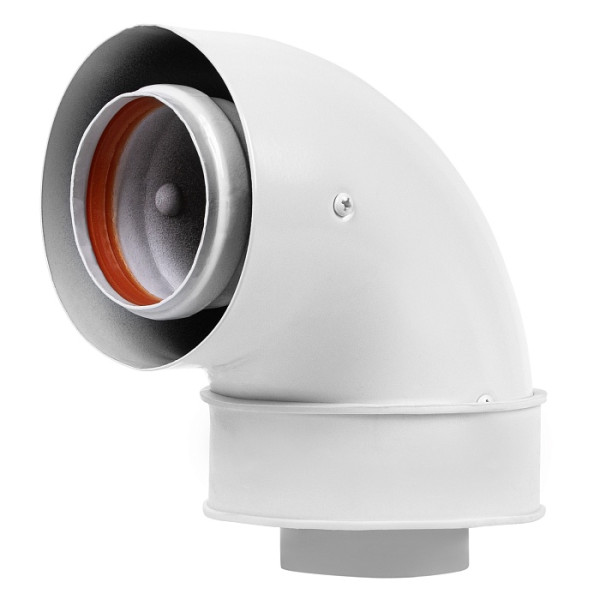 Элемент дымохода DN60/100 отвод 90° коаксиальный Royal Thermo (RTF07.050)