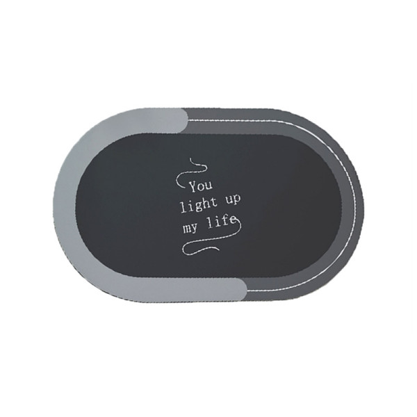 Коврик для ванной Melodia OVALE диатомитовый 50х80 серый (MK203)