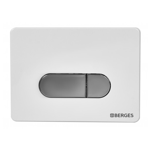 Комплект инсталляция с унитазом Berges: инсталляция NOVUM525, кнопка D7 белая/кнопка хром, унитаз EGO Rimless, сидение дюропласт Toma Slim SO,