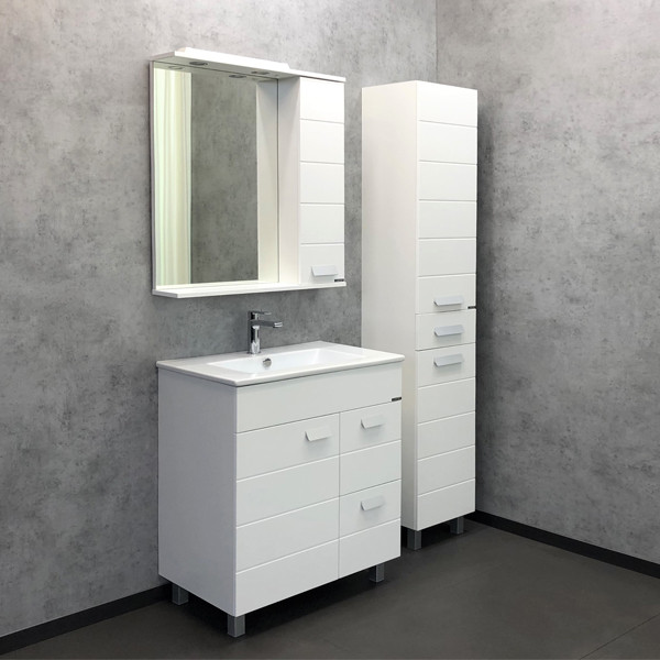 Тумба напольная Comforty Модена М 755x875x465 белый матовый с раковиной (00-00001484) Тумба напольная Comforty Модена М 755x875x465 белый матовый с раковиной (00-00001484)