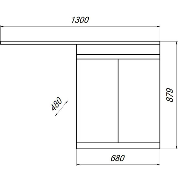 Тумба напольная Melodia Модерн 680 (Даллас-1300) белый) 68x80 белая (MFR79606WT)
