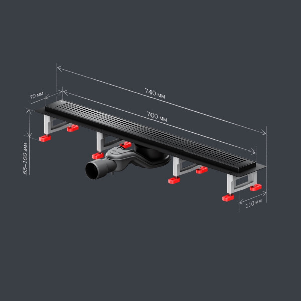 Душевой лоток AM.PM MasterFlow линейный универс затвор Cut Gradient 70 см черн мат (W01SC-P11-070-01BM) Душевой лоток AM.PM MasterFlow линейный универс затвор Cut Gradient 70 см черн мат (W01SC-P11-070-01BM)