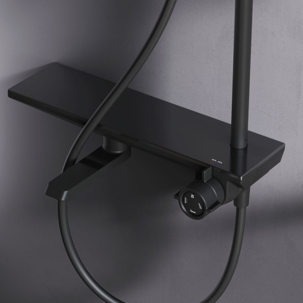 Душевая система AM.PM Gem черная (F0790722)