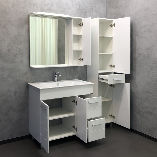 Тумба напольная Comforty Модена М 910x875x465 белый матовый с раковиной (00-00001485) Тумба напольная Comforty Модена М 910x875x465 белый матовый с раковиной (00-00001485)