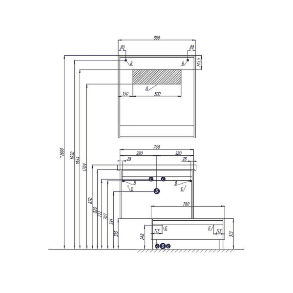 Зеркало Aquaton Капри 80 (1A230402KP010)