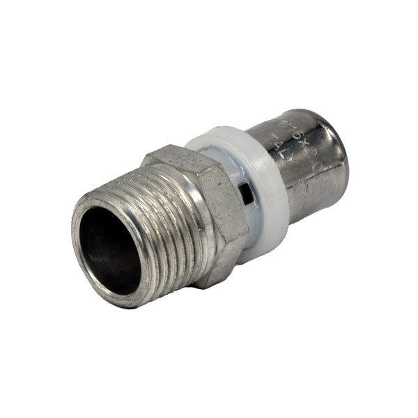 Соединение прямое Tiemme 26х3/4"Н SN (пресс) (1650399 / 1650SN) Соединение прямое Tiemme 26х3/4"Н SN (пресс) (1650399 / 1650SN)