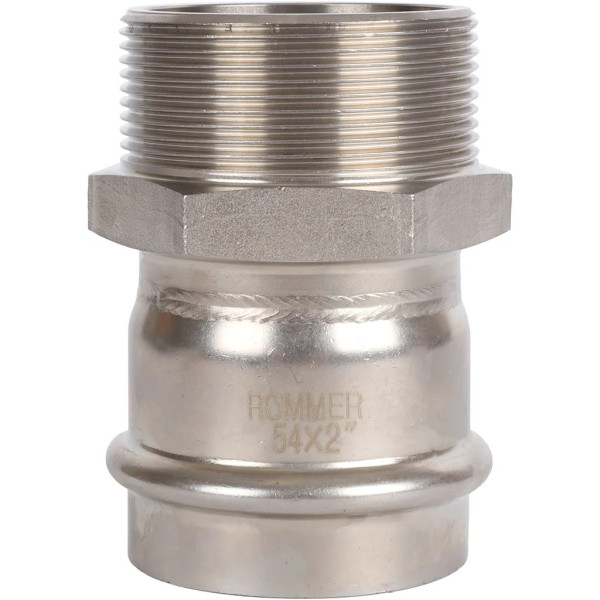 Переход 54х2"Н Rommer из нержавеющей стали (пресс) (RSS-0021-000542) Переход 54х2"Н Rommer из нержавеющей стали (пресс) (RSS-0021-000542)