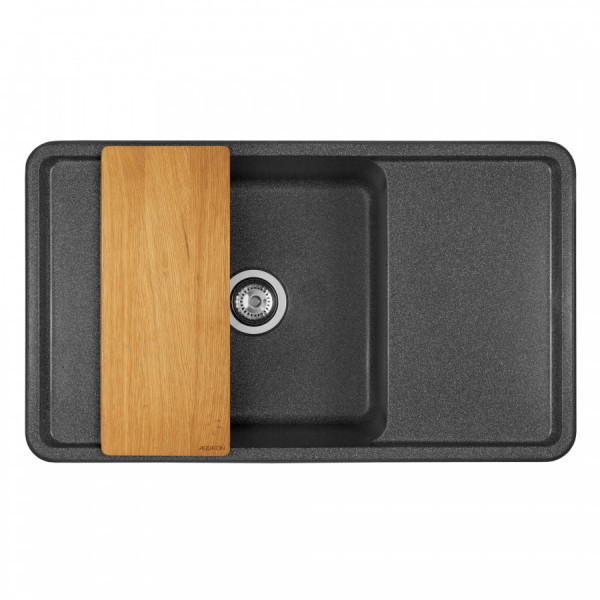Мойка для кухни врезная Aquaton Беллис 510x870x250 графит (1.A724.8.32B.S21.0)