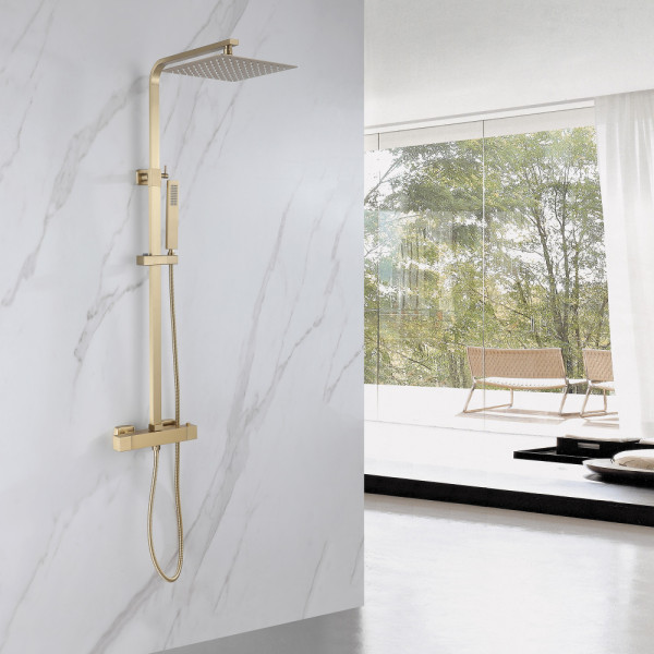 Душевая система Abber Daheim  золото матовое (AF8260GL)