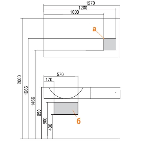 Зеркало Акватон Отель 127 стекло (1A107802OT010)