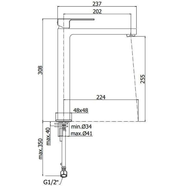 Смеситель для раковины Paffoni Elle черный (EL081NO)