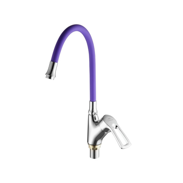 Смеситель для кухни Fashun с гибким изливом фиолетовый/хром (A4466+A7254)
