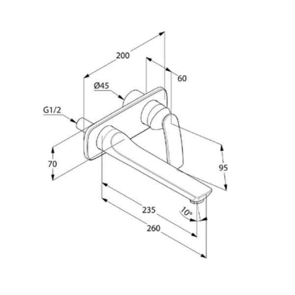 Смеситель для раковины Kludi Balance хром, внешняя часть (522470575) Смеситель для раковины Kludi Balance хром, внешняя часть (522470575)