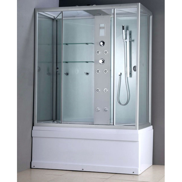 Душевая кабина с гидромассажем Timo TL-1505 148x82x220 стекло прозрачное, профиль хром (TL-1505) Душевая кабина с гидромассажем Timo TL-1505 148x82x220 стекло прозрачное, профиль хром (TL-1505)