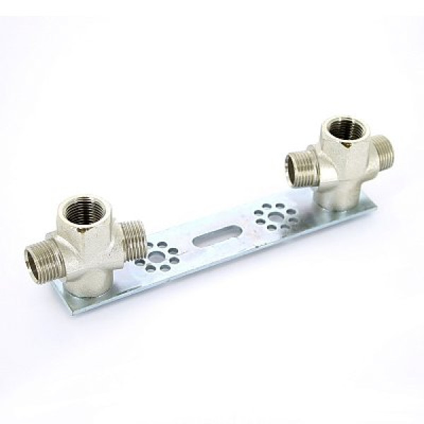 Водорозетка Tiemme 3/4"(18)*1/2" проходная двойная (обжим) (1640044) Водорозетка Tiemme 3/4"(18)*1/2" проходная двойная (обжим) (1640044)