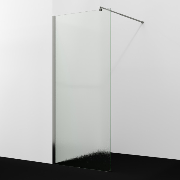 Душевое ограждение WasserKRAFT Rur 110x200 стекло текстурное, профиль графит (30W46GR-TXG)