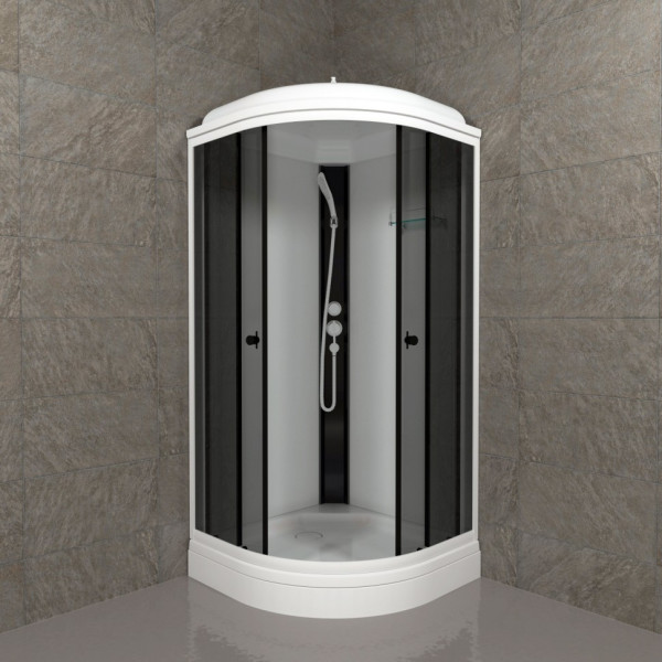 Душевая кабинаTriton Грэй 90x90 стекло тонированное, профиль черное (DK379) Душевая кабинаTriton Грэй 90x90 стекло тонированное, профиль черное (DK379)