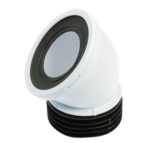 Отвод для унитаза 45 град. АНИ (короткий) АНИ пласт (W4228)